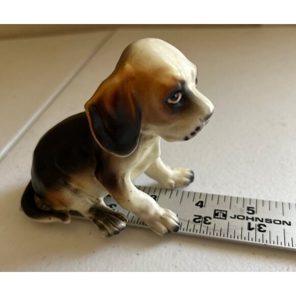 Vintage Norcrest Japan Beagle Puppy Figurine Hand-Painted Ceramic Collectible - Picture 6 of 6